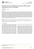 The destruction of healthcare in armed conflict: policy implications and accountability